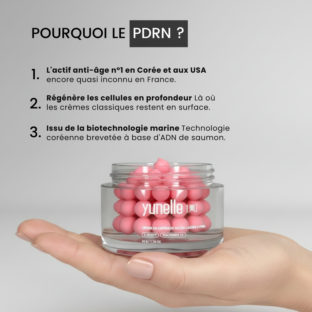 Crème en Capsules au Collagène Rose PDRN